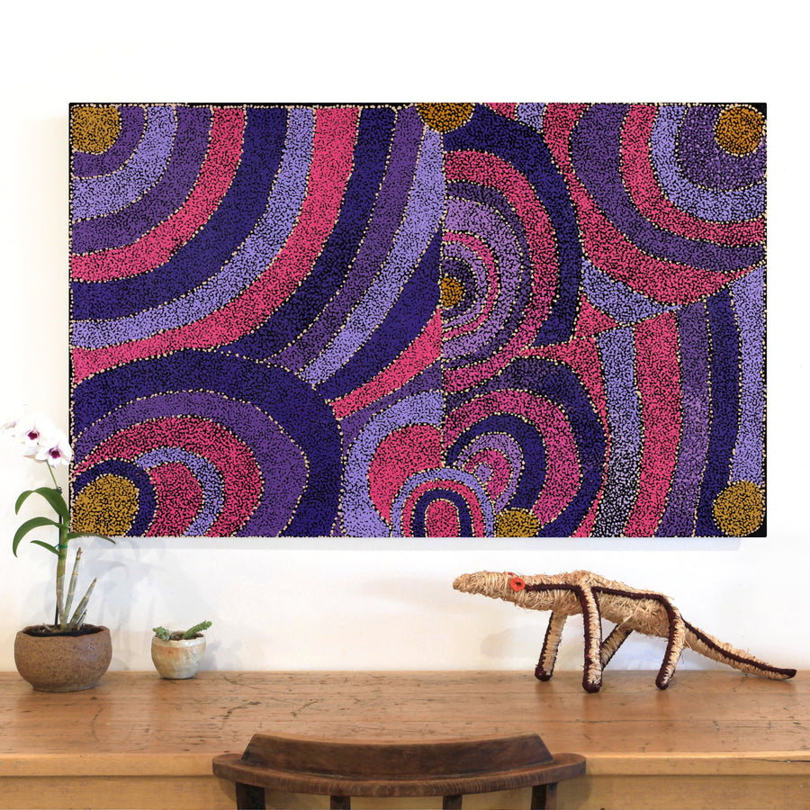 Aboriginal Artwork by Carol Young, Ngura Tjuta (Big Country), 122x76cm