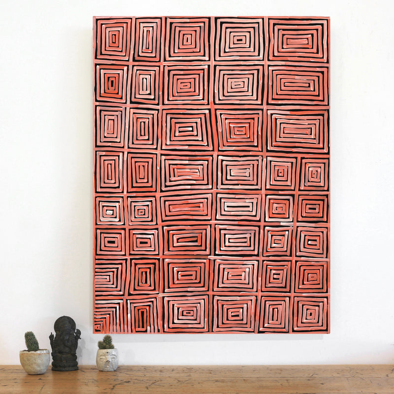 Aboriginal Artwork by Carol Young, Walka Wiru Ngura Wiru, 101x76cm