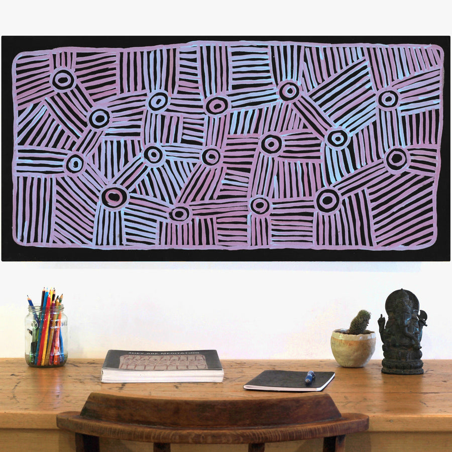 Aboriginal Artwork by Carol Young, Walka Wiru Ngura Wiru, 91x46cm