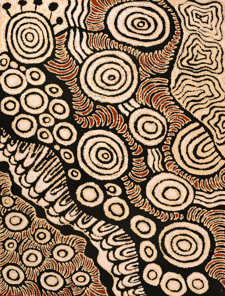 Aboriginal Artwork by Tjaruwa Carolyn Dunn, Piltati Tjukurpa, 101x76cm