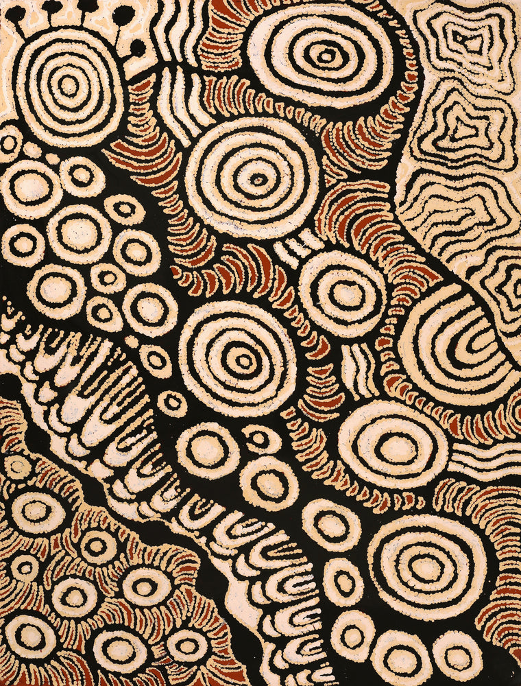 Aboriginal Artwork by Tjaruwa Carolyn Dunn, Piltati Tjukurpa, 101x76cm