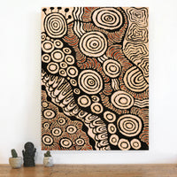 Aboriginal Artwork by Tjaruwa Carolyn Dunn, Piltati Tjukurpa, 101x76cm