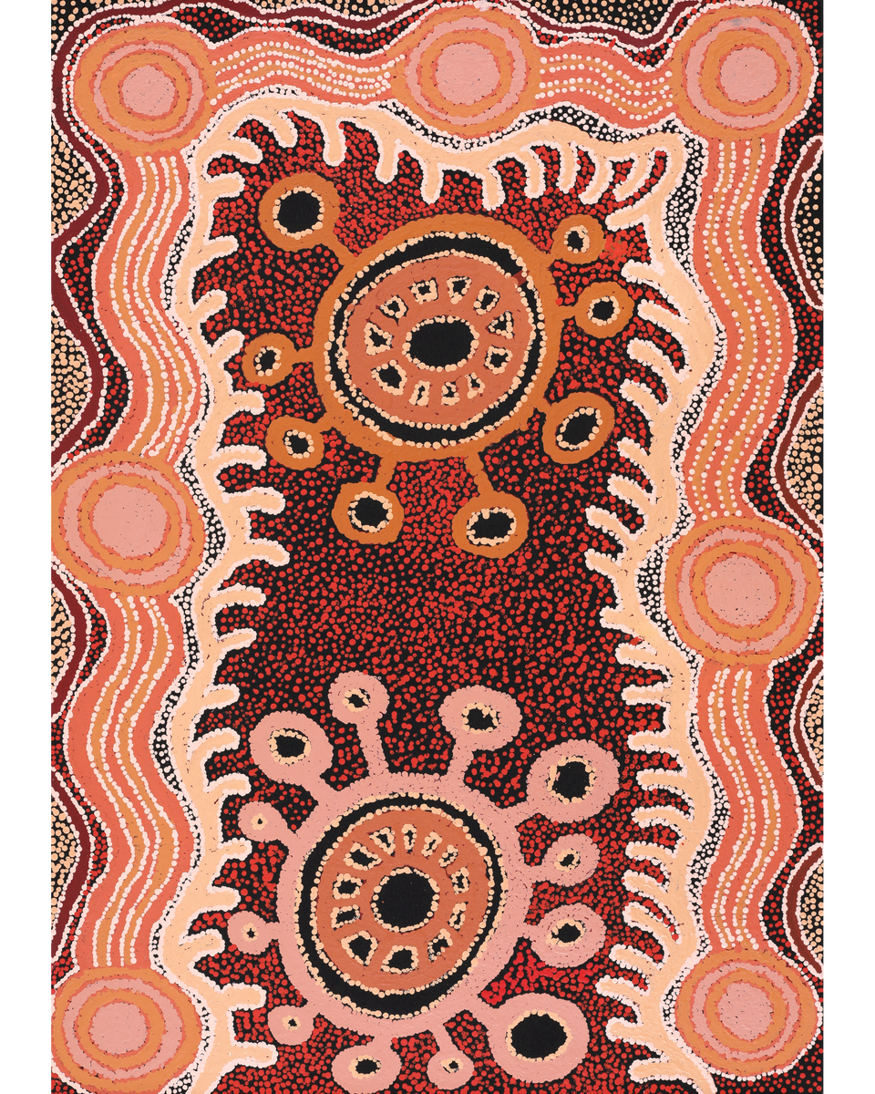 Aboriginal Artwork by Tjaruwa Carolyn Dunn, Piltati Tjukurpa, 102x72cm