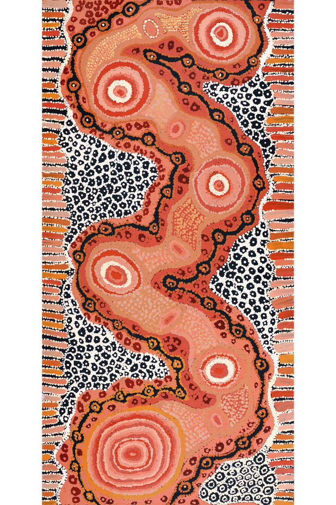 Aboriginal Art by Carolyn Dunn, Piltati Tjukurpa, 122x61cm - ART ARK®