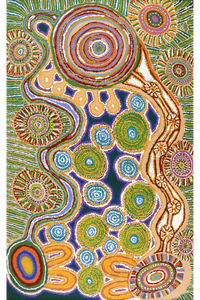 Aboriginal Artwork by Tjaruwa Carolyn Dunn, Piltati Tjukurpa, 122x76cm