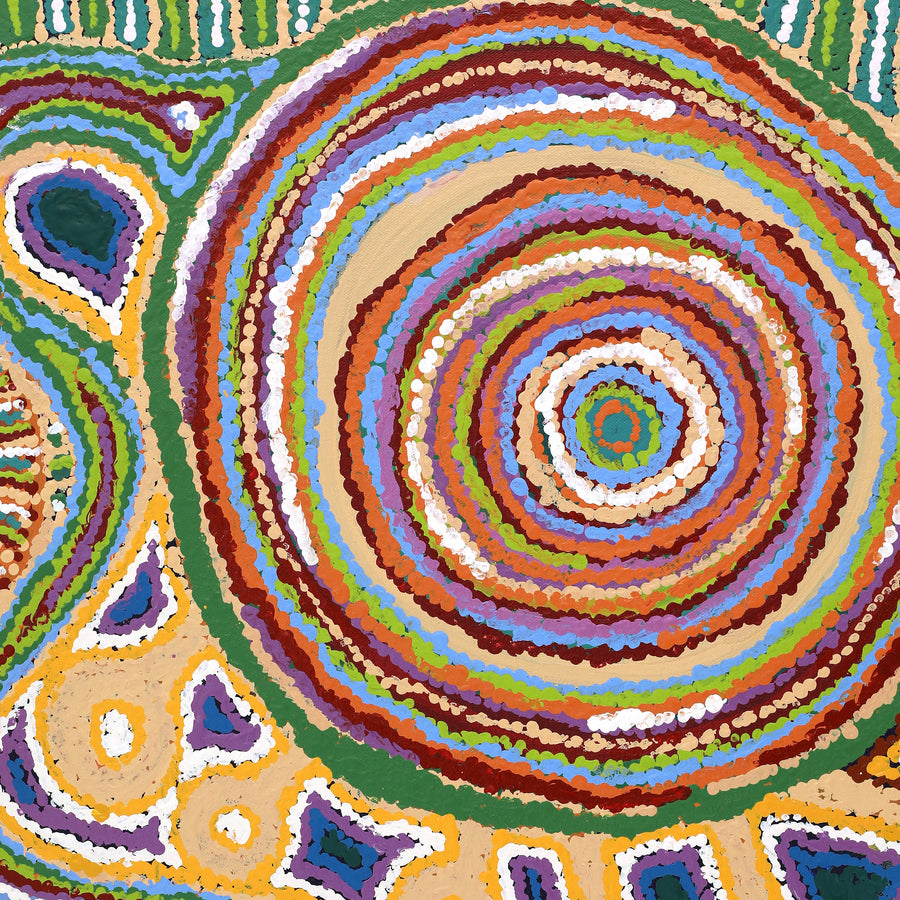 Aboriginal Artwork by Tjaruwa Carolyn Dunn, Piltati Tjukurpa, 122x76cm