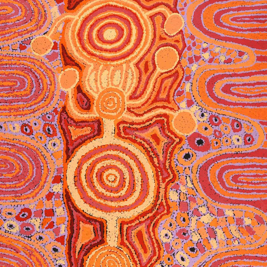 Aboriginal Artwork by Carolyn Dunn, Piltati Tjukurpa, 122x91cm