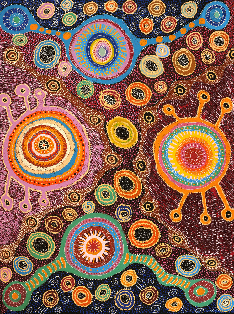 Aboriginal Artwork by Carolyn Dunn, Piltati Tjukurpa, 122x91cm
