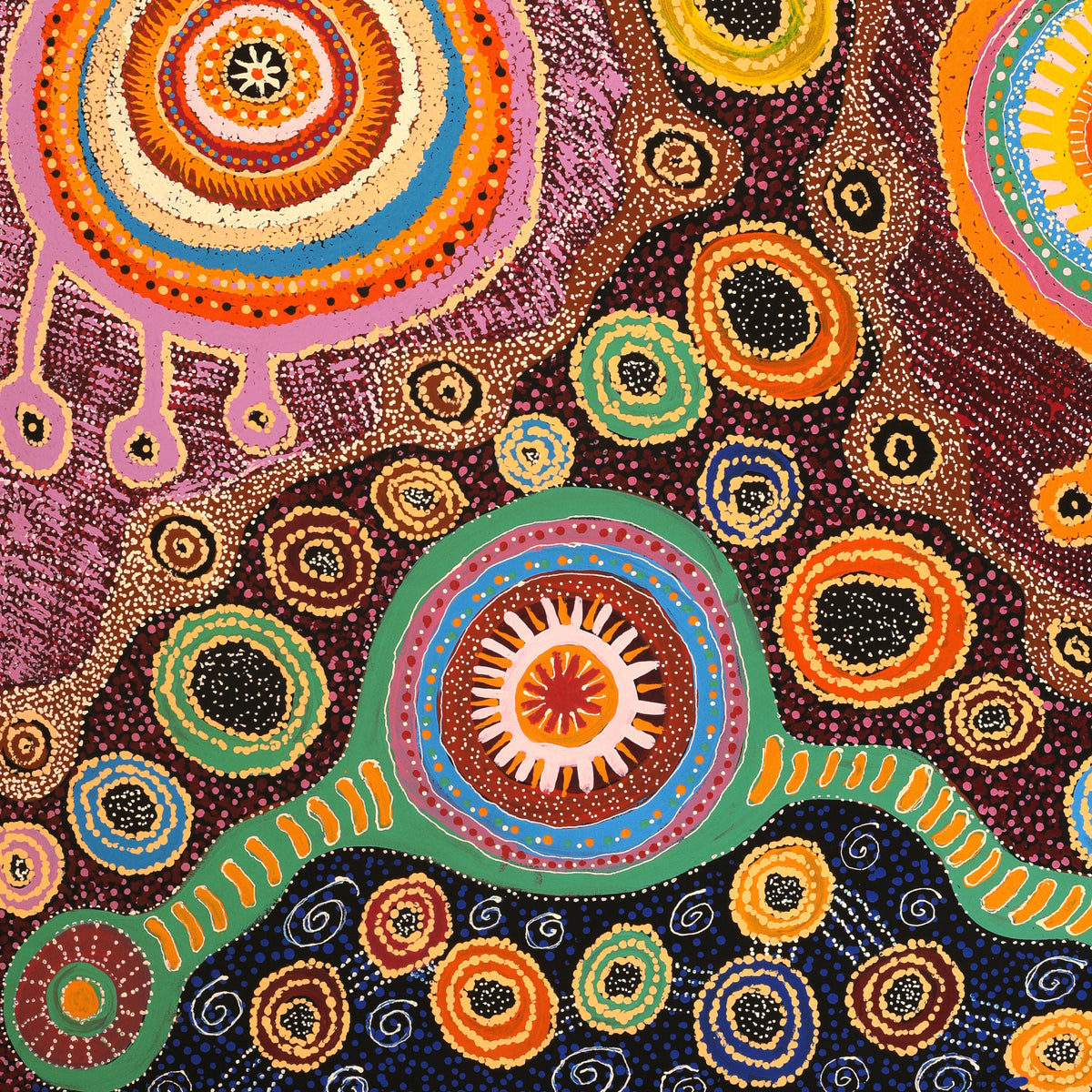 Aboriginal Art by Carolyn Dunn, Piltati Tjukurpa, 122x91cm - ART ARK®