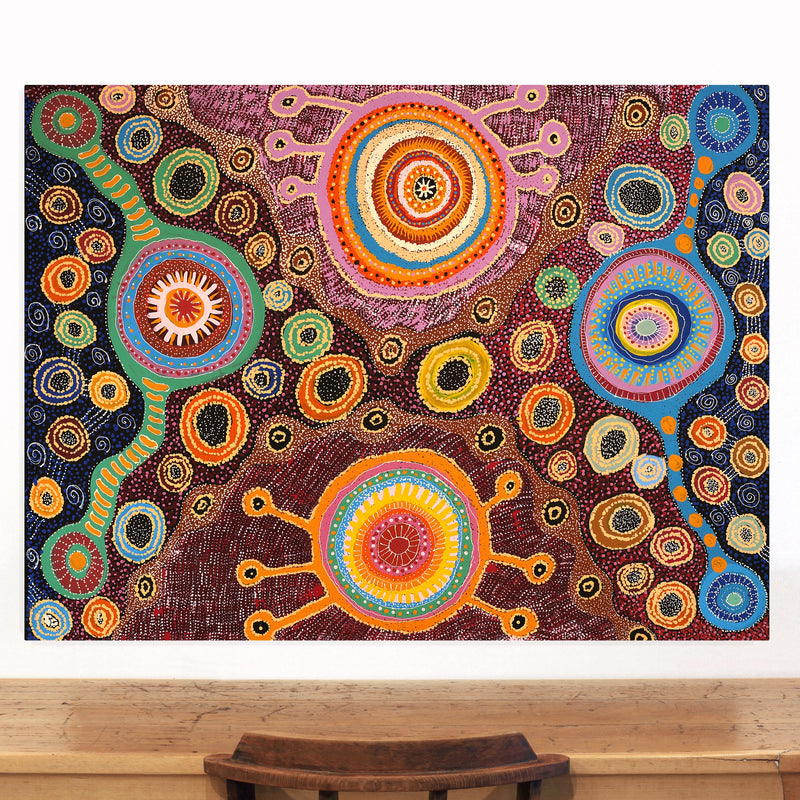 Aboriginal Artwork by Carolyn Dunn, Piltati Tjukurpa, 122x91cm