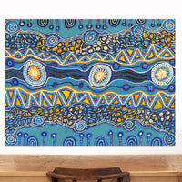 Aboriginal Artwork by Carolyn Dunn, Piltati Tjukurpa, 122x91cm