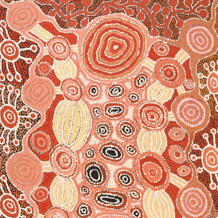 Aboriginal Artwork by Carolyn Dunn, Piltati Tjukurpa, 122x91cm