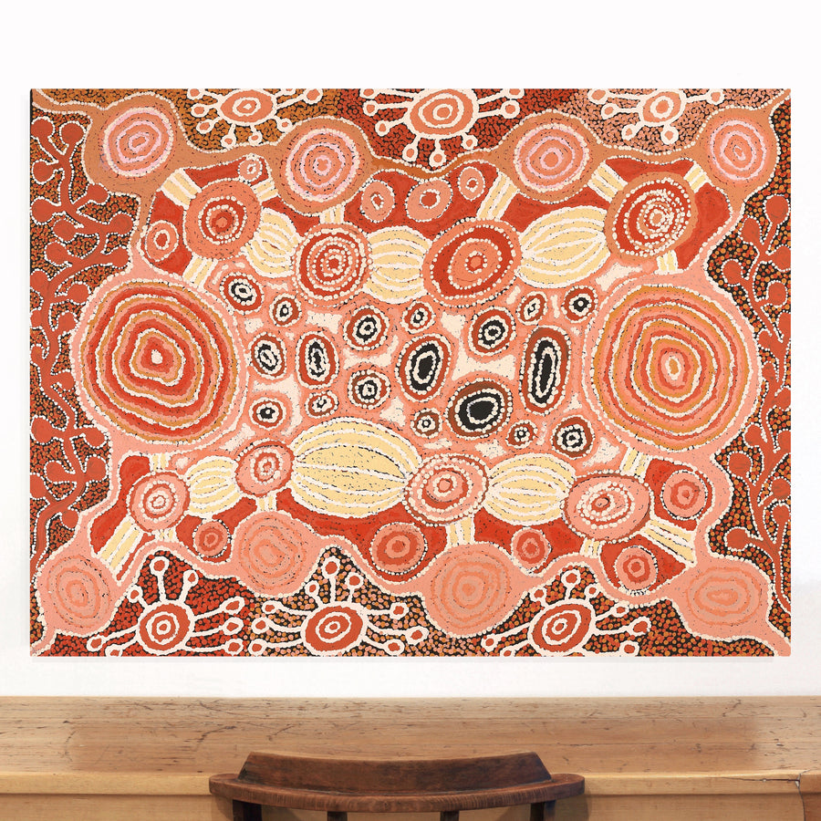 Aboriginal Artwork by Carolyn Dunn, Piltati Tjukurpa, 122x91cm