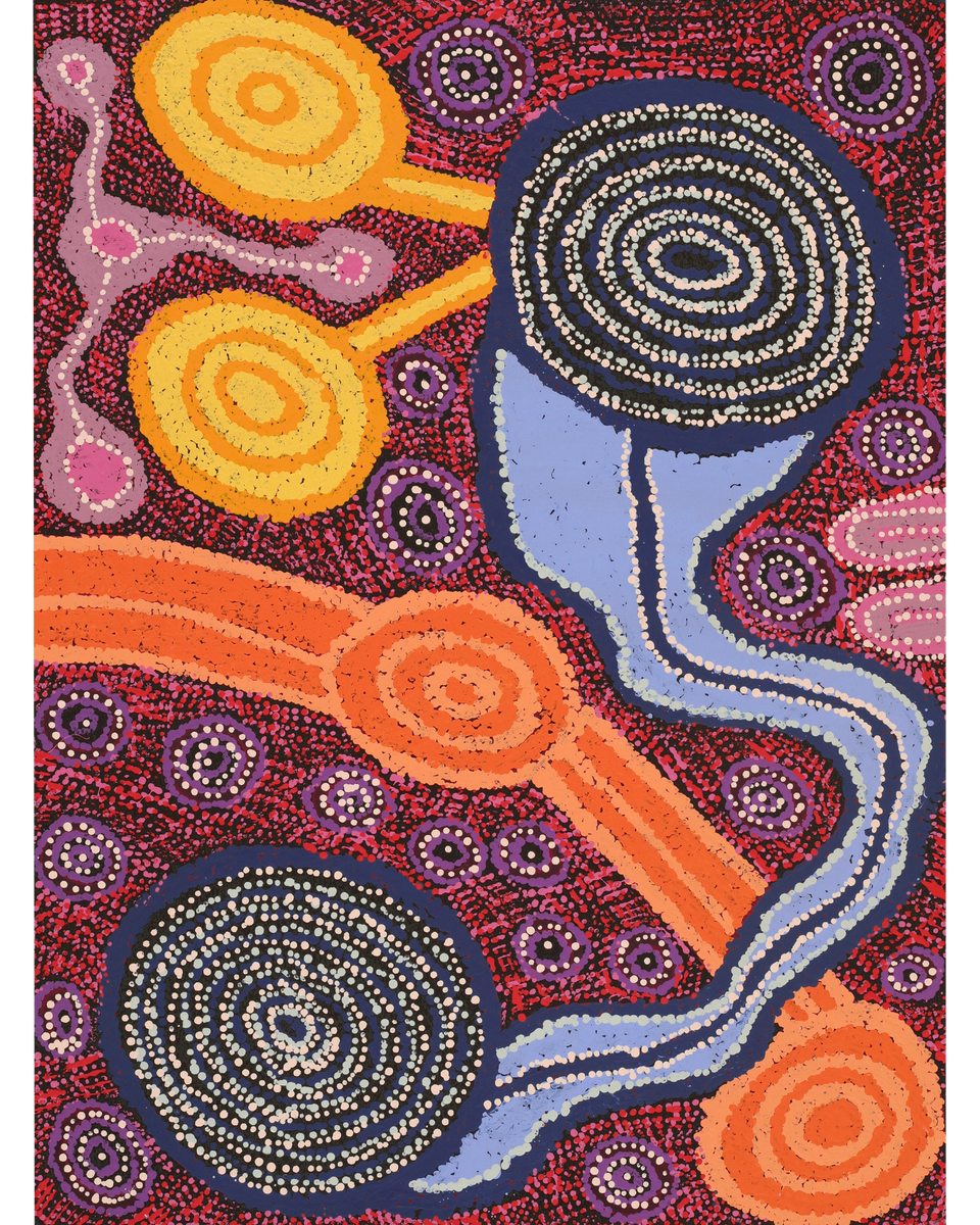 Aboriginal Artwork by Tjaruwa Carolyn Dunn, Piltati Tjukurpa, 82x61cm