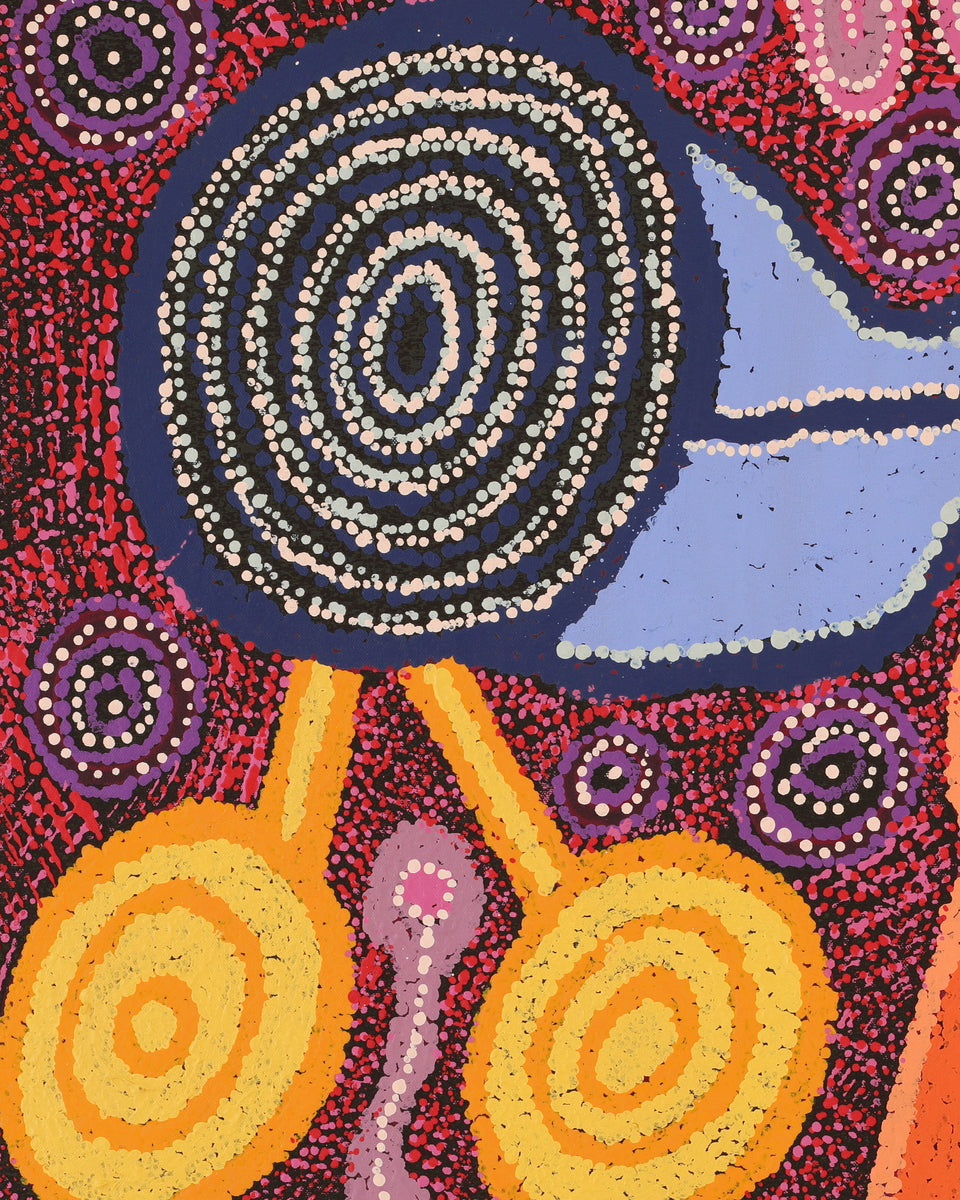 Aboriginal Artwork by Tjaruwa Carolyn Dunn, Piltati Tjukurpa, 82x61cm