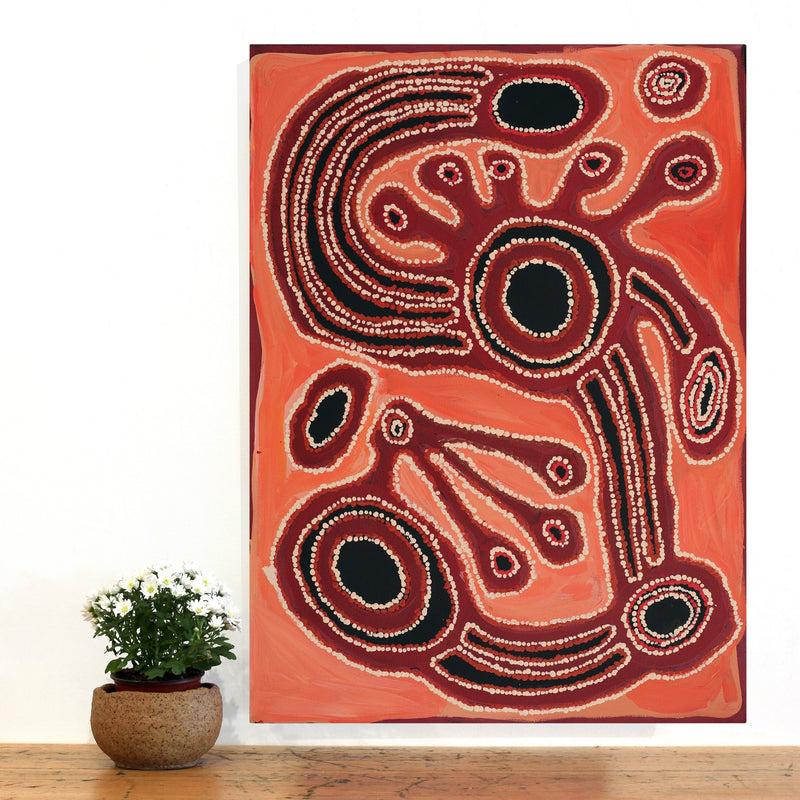 Aboriginal Artwork by Tjaruwa Carolyn Dunn, Piltati Tjukurpa, 81x61cm