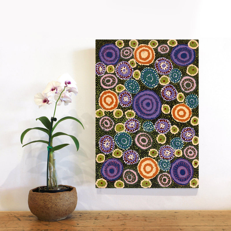 Aboriginal Artwork by Carolyn Dunn, Ngayuku Ngura, 49x34cm