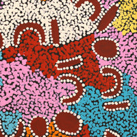 Aboriginal Artwork by Catherine Nungarrayi Malbunka, Mina Mina Dreaming, 40x40cm