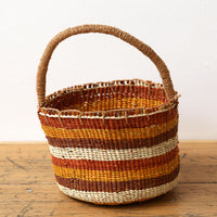 Aboriginal Artwork by Cecille Baker, Coil Basket, 33x23cm