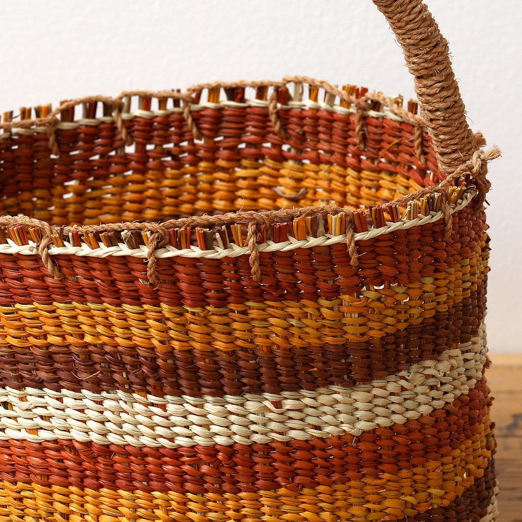 Aboriginal Artwork by Cecille Baker, Coil Basket, 33x23cm - ART ARK®