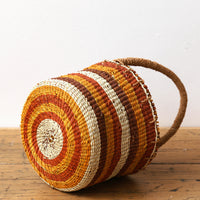 Aboriginal Artwork by Cecille Baker, Coil Basket, 33x23cm
