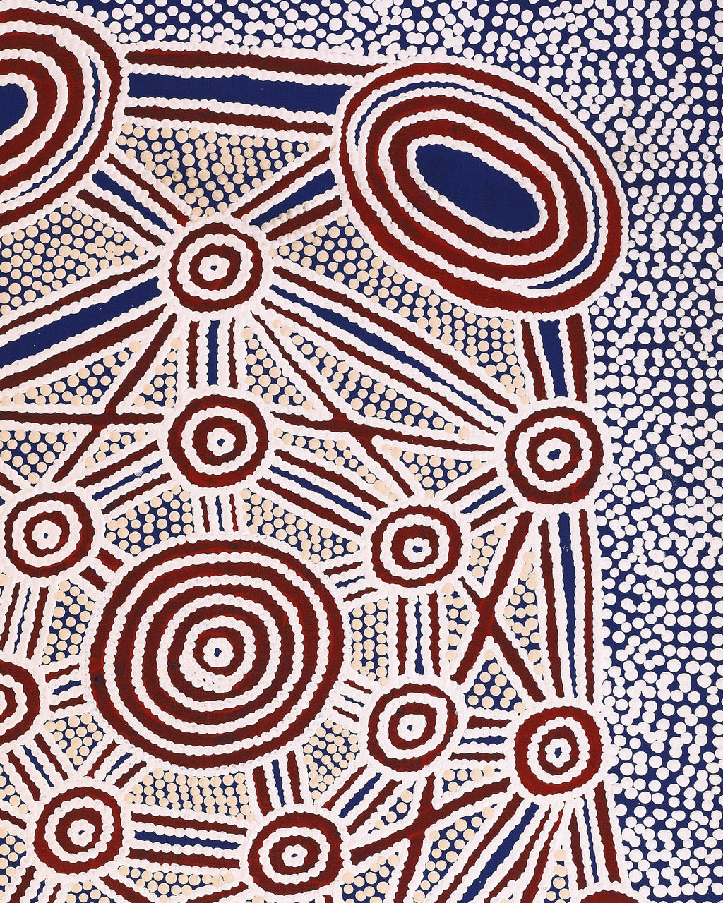 Aboriginal Artwork by Cecily Napanangka Marshall, Pikilyi Jukurrpa (Vaughan Springs Dreaming), 91x46cm
