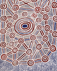 Aboriginal Artwork by Cecily Napanangka Marshall, Pikilyi Jukurrpa (Vaughan Springs Dreaming), 91x46cm