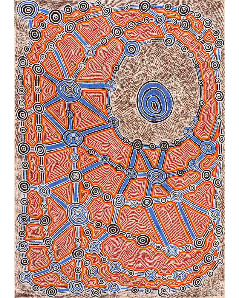 Aboriginal Artwork by Cecily Napanangka Marshall, Pikilyi Jukurrpa (Vaughan Springs Dreaming), 152x107cm