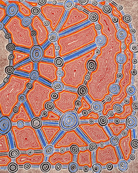 Aboriginal Artwork by Cecily Napanangka Marshall, Pikilyi Jukurrpa (Vaughan Springs Dreaming), 152x107cm