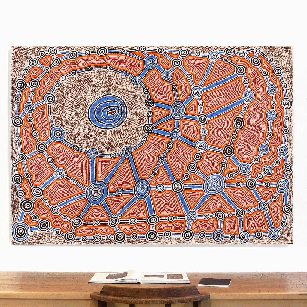 Aboriginal Artwork by Cecily Napanangka Marshall, Pikilyi Jukurrpa (Vaughan Springs Dreaming), 152x107cm