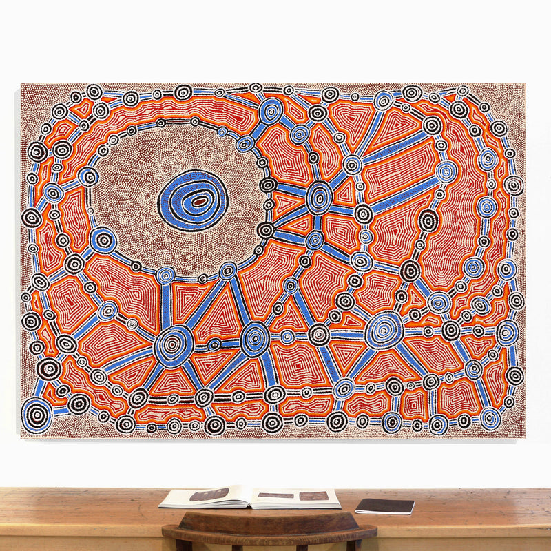 Aboriginal Artwork by Cecily Napanangka Marshall, Pikilyi Jukurrpa (Vaughan Springs Dreaming), 152x107cm