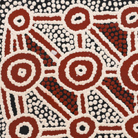 Aboriginal Artwork by Cecily Napanangka Marshall, Pikilyi Jukurrpa (Vaughan Springs Dreaming), 30x30cm