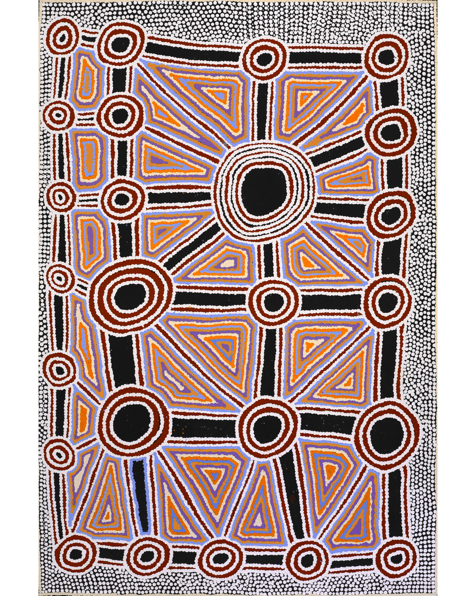 Aboriginal Artwork by Cecily Napanangka Marshall, Pikilyi Jukurrpa (Vaughan Springs Dreaming), 91x61cm