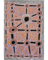 Aboriginal Artwork by Cecily Napanangka Marshall, Pikilyi Jukurrpa (Vaughan Springs Dreaming), 91x61cm