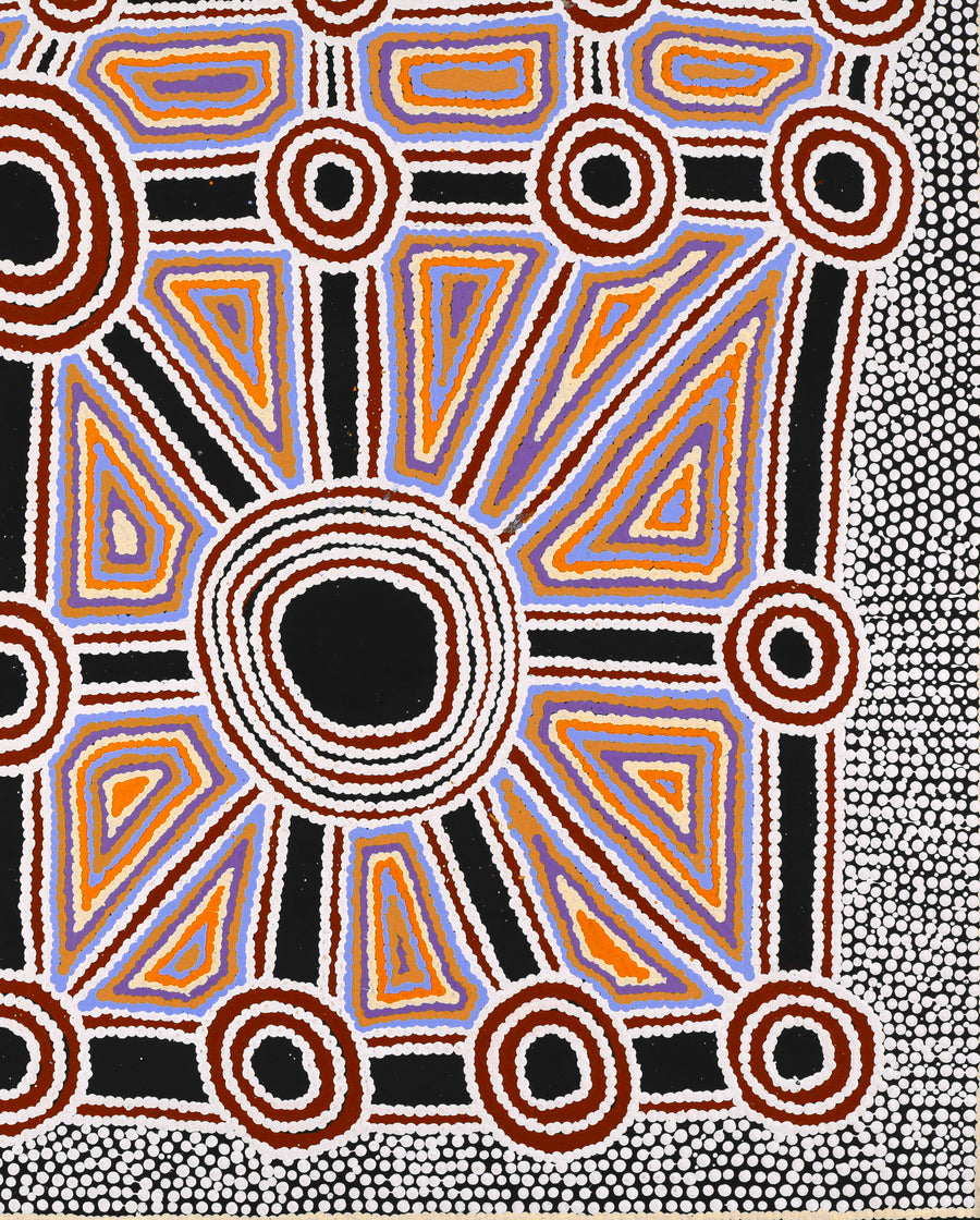 Aboriginal Artwork by Cecily Napanangka Marshall, Pikilyi Jukurrpa (Vaughan Springs Dreaming), 91x61cm