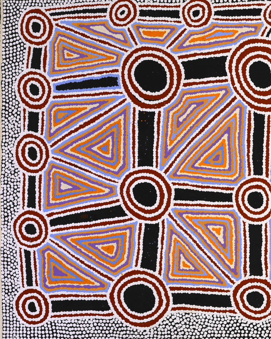 Aboriginal Artwork by Cecily Napanangka Marshall, Pikilyi Jukurrpa (Vaughan Springs Dreaming), 91x61cm