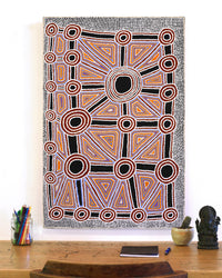 Aboriginal Artwork by Cecily Napanangka Marshall, Pikilyi Jukurrpa (Vaughan Springs Dreaming), 91x61cm