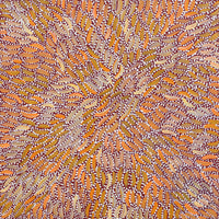 Aboriginal Artwork by Chantelle Nampijinpa Robertson, Ngapa Jukurrpa (Water Dreaming) - Puyurru, 30x30cm