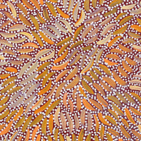 Aboriginal Artwork by Chantelle Nampijinpa Robertson, Ngapa Jukurrpa (Water Dreaming) - Puyurru, 30x30cm