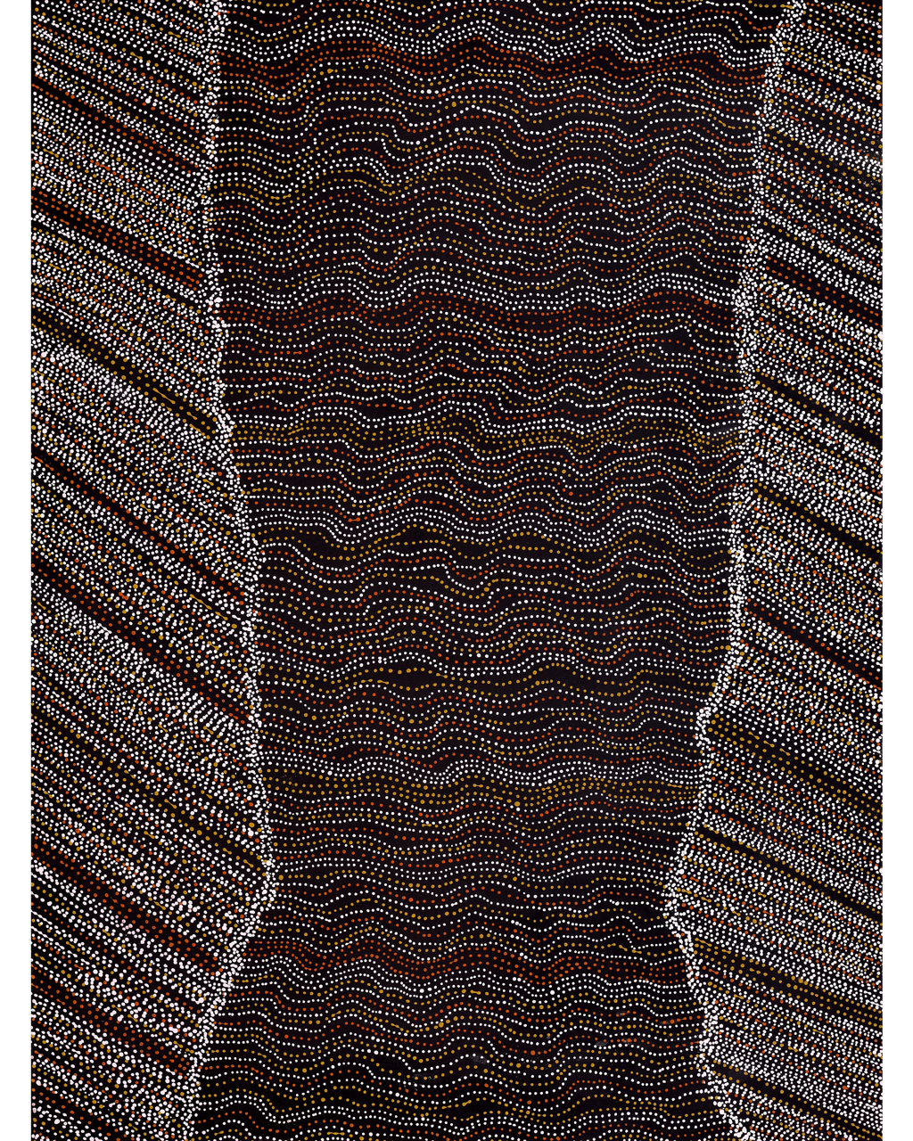 Aboriginal Artwork by Chantelle Nampijinpa Robertson, Ngapa Jukurrpa (Water Dreaming) - Puyurru, 122x91cm