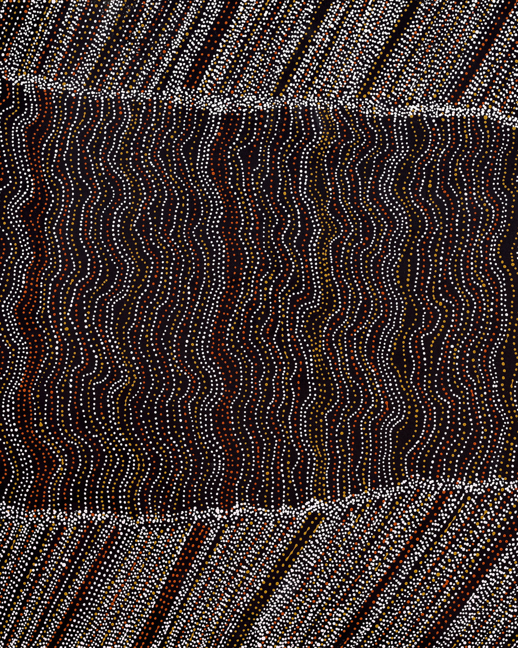 Aboriginal Artwork by Chantelle Nampijinpa Robertson, Ngapa Jukurrpa (Water Dreaming) - Puyurru, 122x91cm
