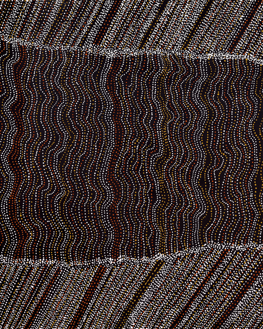 Aboriginal Artwork by Chantelle Nampijinpa Robertson, Ngapa Jukurrpa (Water Dreaming) - Puyurru, 122x91cm