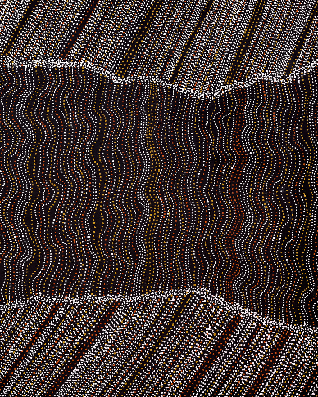 Aboriginal Artwork by Chantelle Nampijinpa Robertson, Ngapa Jukurrpa (Water Dreaming) - Puyurru, 122x91cm