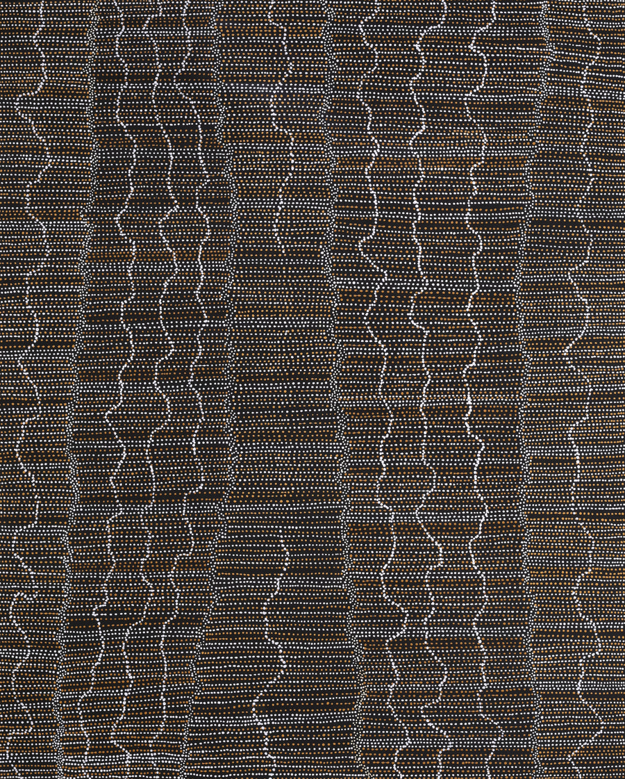 Aboriginal Artwork by Chantelle Nampijinpa Robertson, Ngapa Jukurrpa (Water Dreaming) - Puyurru, 152x122cm
