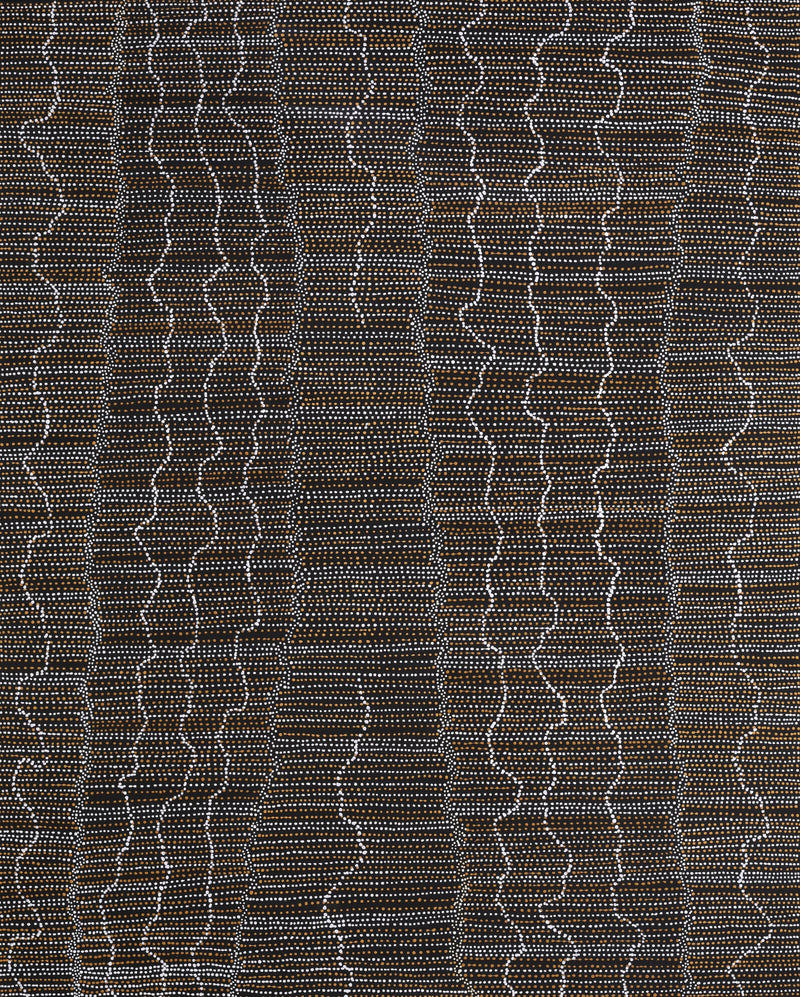 Aboriginal Artwork by Chantelle Nampijinpa Robertson, Ngapa Jukurrpa (Water Dreaming) - Puyurru, 152x122cm