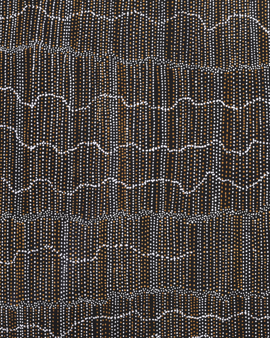 Aboriginal Artwork by Chantelle Nampijinpa Robertson, Ngapa Jukurrpa (Water Dreaming) - Puyurru, 152x122cm