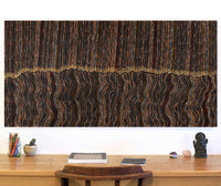 Aboriginal Artwork by Chantelle Nampijinpa Robertson, Ngapa Jukurrpa (Water Dreaming) - Puyurru, 152x76cm