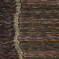 Aboriginal Artwork by Chantelle Nampijinpa Robertson, Ngapa Jukurrpa (Water Dreaming) - Puyurru, 182x76cm