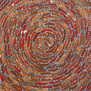 Aboriginal Artwork by Chantelle Nampijinpa Robertson, Ngapa Jukurrpa (Water Dreaming) - Puyurru, 30x30cm - ART ARK®