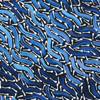 Aboriginal Artwork by Chantelle Nampijinpa Robertson, Ngapa Jukurrpa (Water Dreaming) - Puyurru, 30x30cm